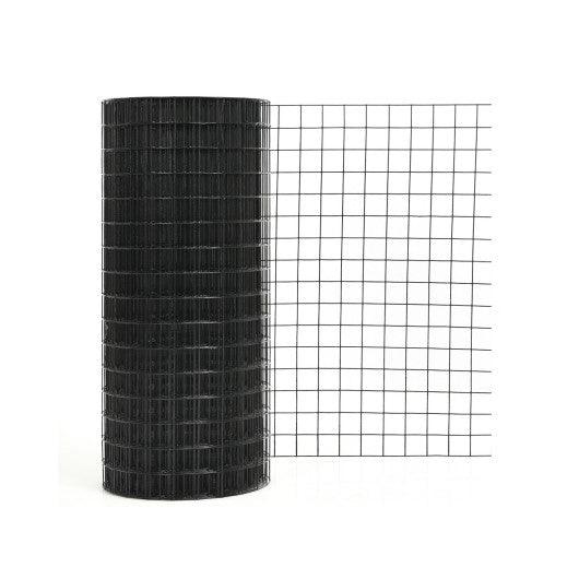 24 x 50 Inch Hardware Cloth 16 Gauge Black Vinyl Coated Welded Wire Mesh 1.5 Inch