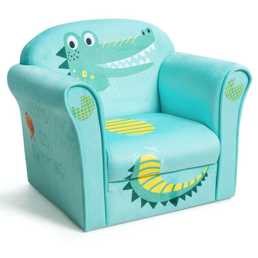 Kids Crocodile Armrest Upholstered Couch