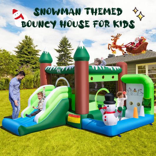 Inflatable Christmas Bouncy House with 735w Blower