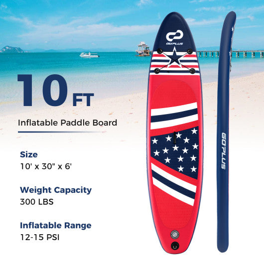 Inflatable Paddle Board with Removable Fin and Backpack-B