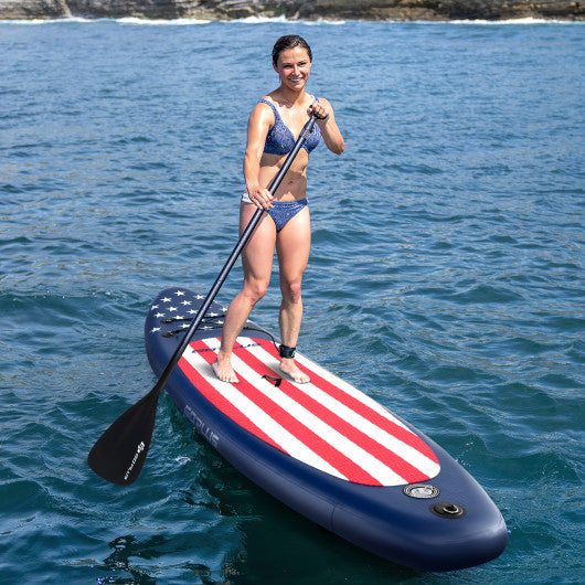 Inflatable Paddle Board with Removable Fin and Backpack-A