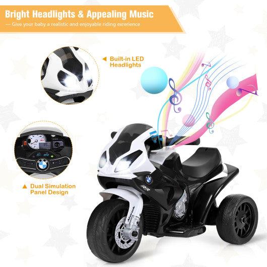 6V Kids 3 Wheels Riding BMW Licensed Electric Motorcycle-Black