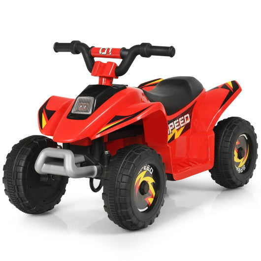 6V Kids Electric ATV 4 Wheels Ride-On Toy-Red