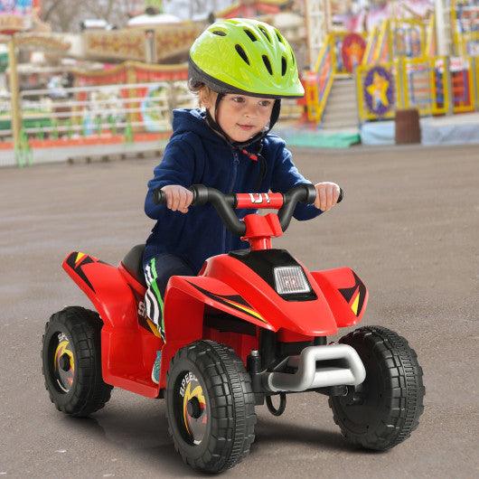 6V Kids Electric ATV 4 Wheels Ride-On Toy-Red