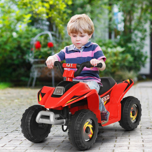 6V Kids Electric ATV 4 Wheels Ride-On Toy-Red